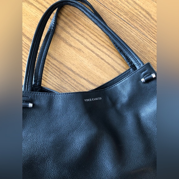 Vince Camuto Black Leather Tote - Picture 2 of 5